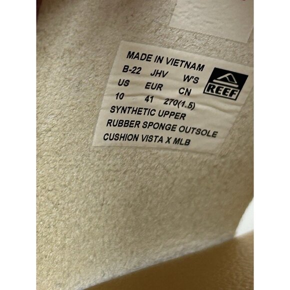 Reef Cushion Vista MLB Chicago Cubs Sandals - Women’s Size 10 White - Picture 9 of 9